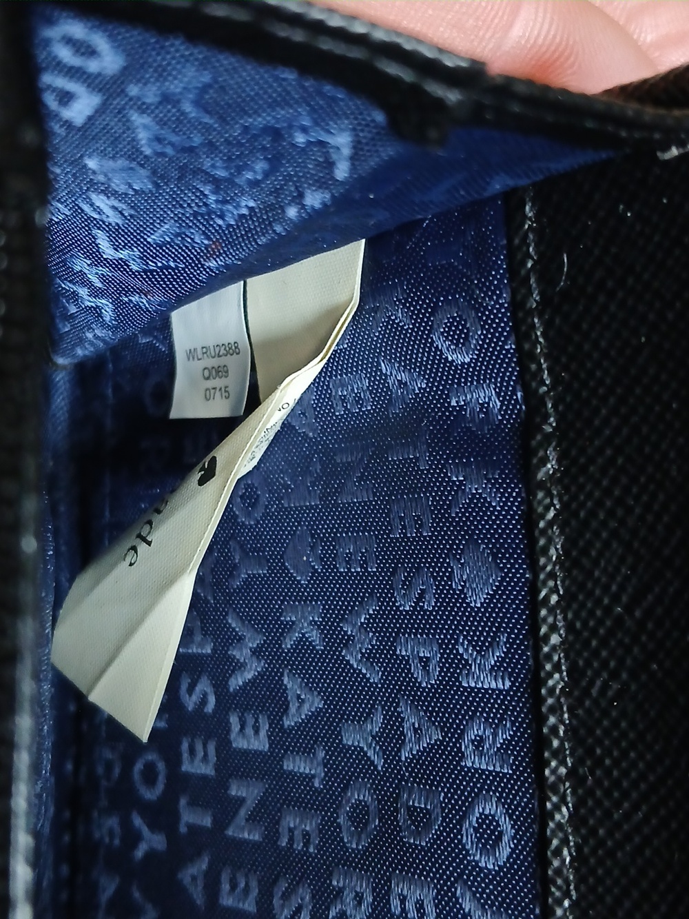 Kate Spade Midnight Blue Glitter Bug zip-around wallet - Picture 6 of 8